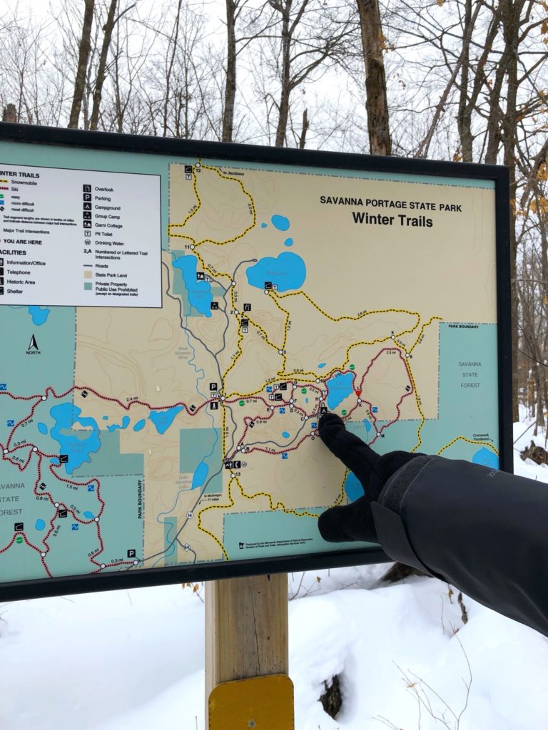 Savanna Portage State Park Winter Trail map