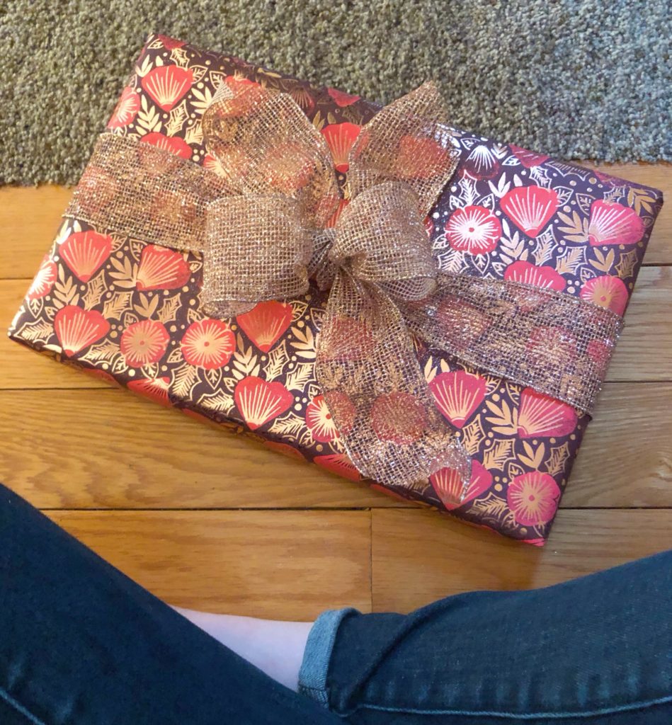 Beautifully wrapped birthday gift