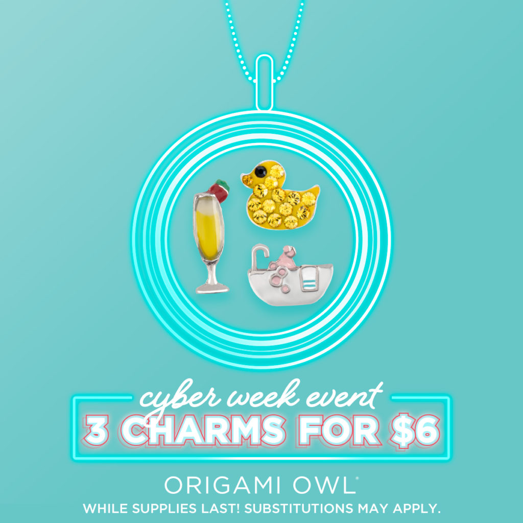 3 for $6 treat yourself charm set